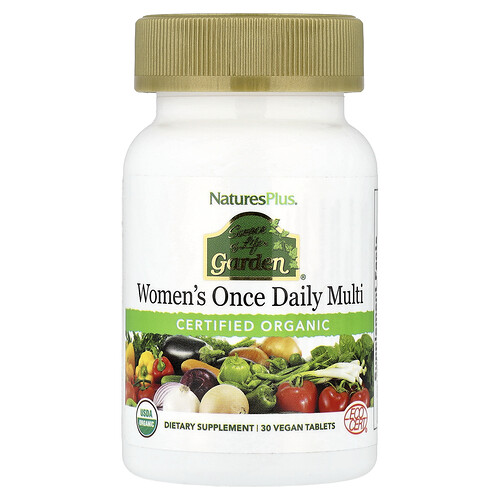 NaturesPlus, Source of Life® Garden, Organic Women's Once Daily Multi, 30 Vegan Tablets