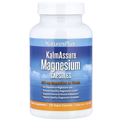NaturesPlus, KalmAssure®, Magnesium , 120 Vegan Capsules (105 mg per Capsule)