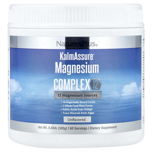 Naturesplus KalmAssure®, Magnesium Complex 12, Unflavored, 0.66 lb (300 g)
