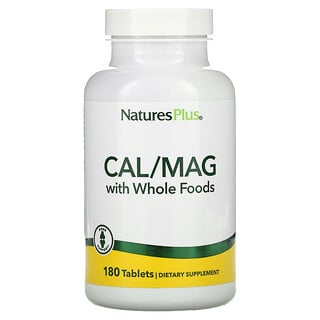 Nature's Plus, أقراص الكالسيوم والمغنيسيوم مع الأطعمة الكاملة، 180 قرص