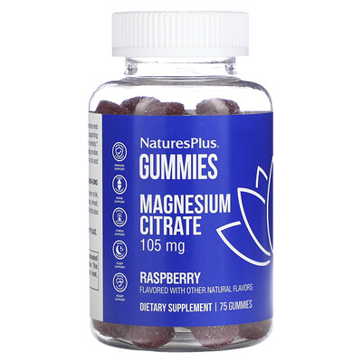 

NaturesPlus Magnesium Citrate Raspberry 35 mg 75 Gummies