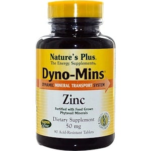 Отзывы о Натурес Плюс, Dyno-Mins, Zinc, 50 mg, 90 Acid-Resistant Tablets