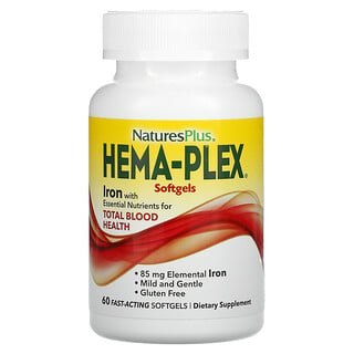 Nature's Plus, Hema-Plex，60 粒速效软胶囊