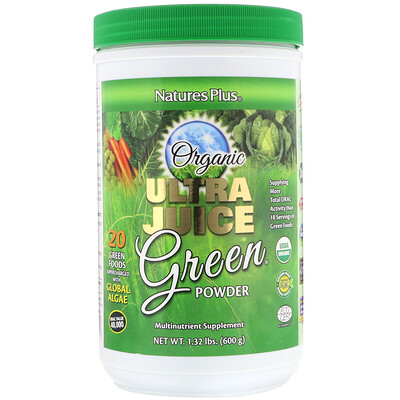 

Органический Зеленый Порошок Ultra Juice, 1,32 фунта (600 г)