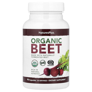 NaturePlus, Beterraba Orgânica, 90 Cápsulas (666 mg por Cápsula)