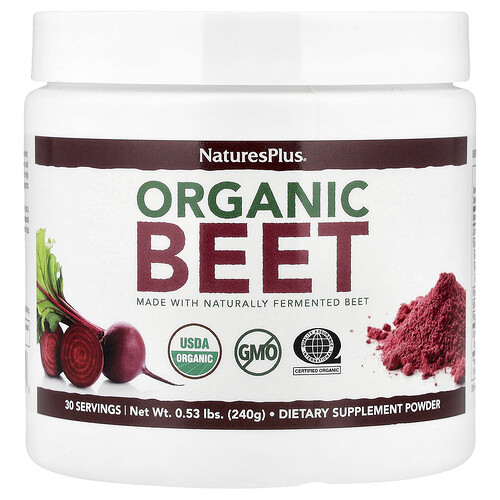 NaturesPlus, Organic Beet Powder, 0.53 lbs (240 g)