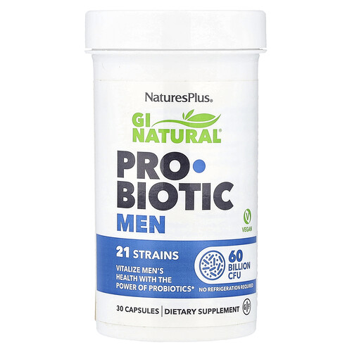 NaturesPlus, GI Natural®, Probiotic Men, 30 Capsules