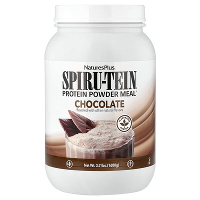 NaturesPlus, Spiru-Tein®, Protein Powder Meal, Chocolate, 3.7 lbs (1,680 g)