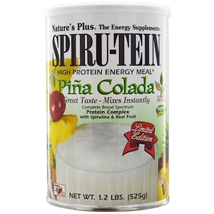 Nature's Plus, Сыворотка Spiru-Tein, питание с высоким содержанием белка, со вкусом пина колады, 476 г