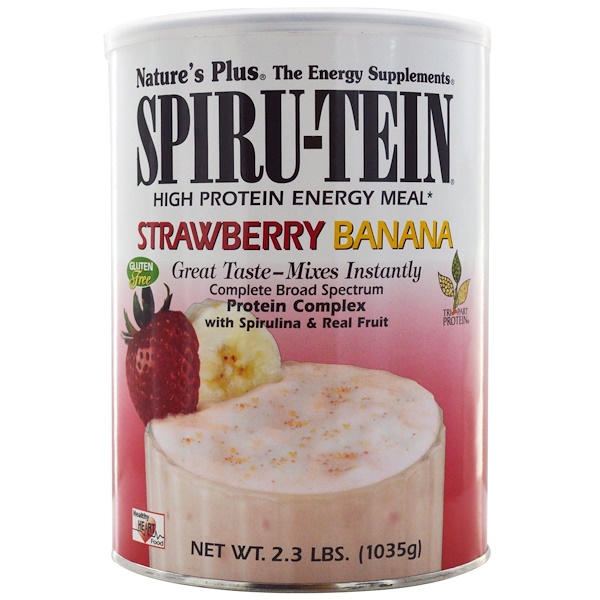 Nature's Plus, Spiru-Tein, High Protein Energy Meal, Strawberry Banana, 2.3 lbs (1035 g) (Discontinued Item) 
