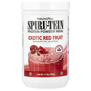 NaturesPlus, Spiru-Tein®, Harina de proteína en polvo, Frutos rojos exóticos, 504 g (1,1 lb)