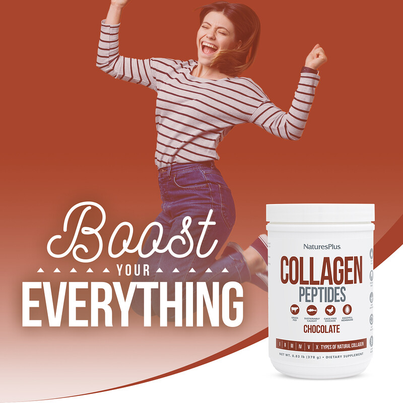 NaturesPlus, Collagen Peptides, Chocolate, 0.83 lb (378 g)