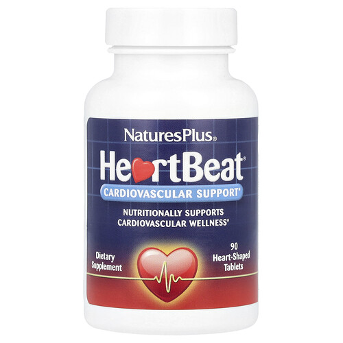 Naturesplus HeartBeat®, Cardiovascular Support, 90 Heart-Shaped Tablets