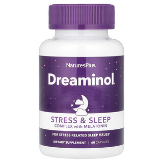 NaturesPlus, Dreaminol®, комплекс для снятия стресса с мелатонином, 60 капсул