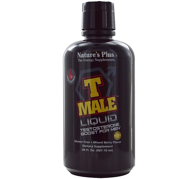 Nature's Plus, TMale Liquid, Testosterone Boost for Men, Mixed Berry