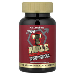 Ultra T-Male®, для підвищення рівня тестостерону для чоловіків, максимальна сила, 60 двошарових таблеток