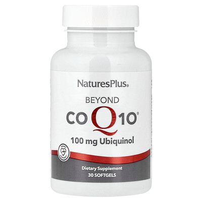 NaturesPlus, Ubiquinol, Beyond CoQ10®, 100 mg, 30 cápsulas blandas