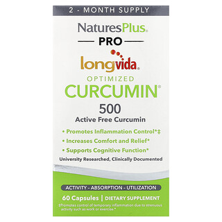 NaturesPlus, Pro Longvida® Optimized Curcumin®, 500 mg, 60 Kapseln