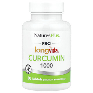 NaturesPlus, Pro Longvida® Curcumină 1000, 1.000 mg, 30 de comprimate