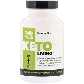 Nature's Plus, KetoLiving، متعدد فيتامين يومي، 90 كبسولة