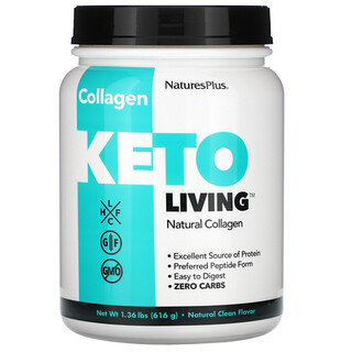 Nature's Plus, Keto Living, Natural Collagen, natürliches Kollagen, 616 g (1,36 lbs.)