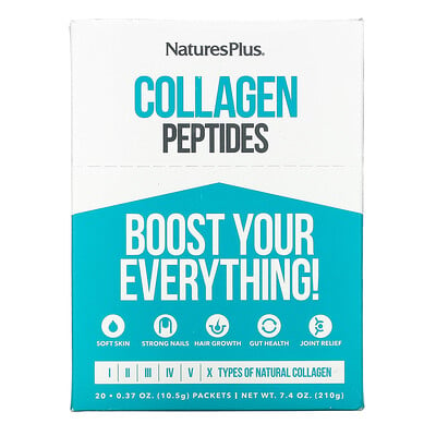 Nature's Plus Collagen Peptides, 20 Stick Packets, 0.37 oz. (10.5 g) Each