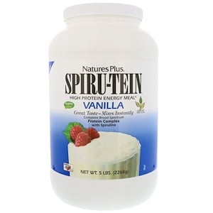 Отзывы о Натурес Плюс, Spiru-Tein, High Protein Energy Meal, Vanilla, 5 lbs (2268 g)