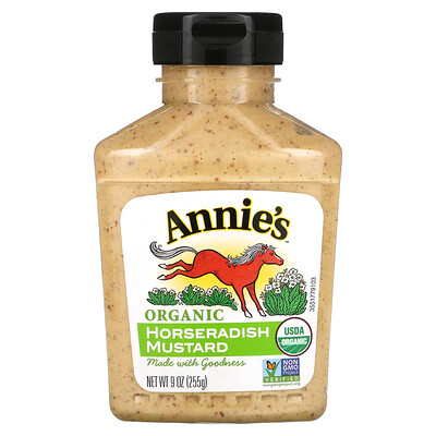 Annies Naturals органический продукт, горчица с хреном, 255г (9унций)