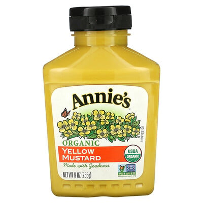 Купить Annie's Naturals Органическая желтая горчица, 9 унций (255 г)