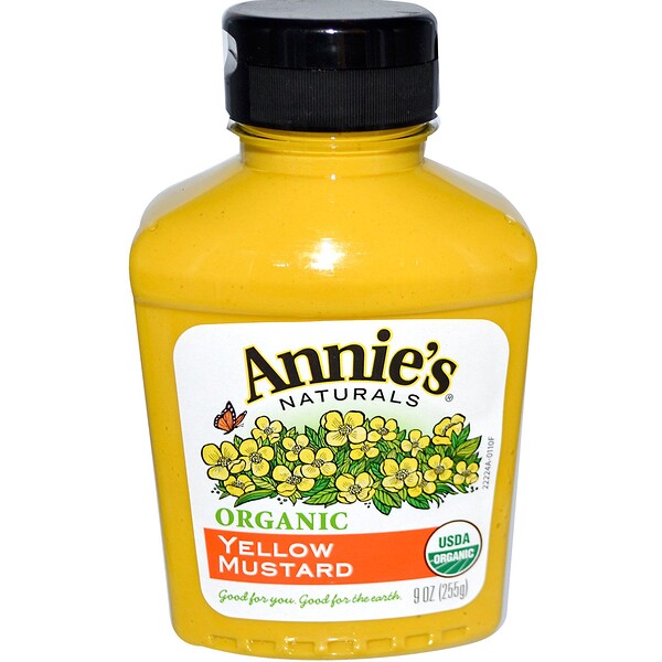 Annie's Naturals, Органическая желтая горчица, 9 унций (255 г)