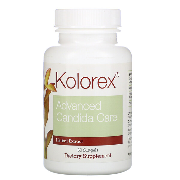 Kolorex, Advanced Candida Care, 60 Softgels