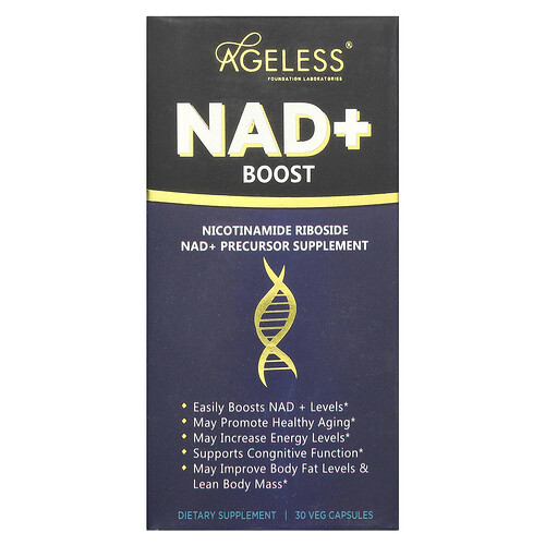 Ageless Foundation Laboratories, NAD+ Boost, 30 pflanzliche Kapseln