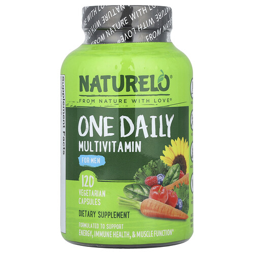 Naturelo One Daily Multivitamin, For Men, 120 Vegetarian Capsules