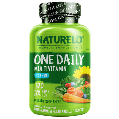

NATURELO мультивитамины для мужчин, для ежедневного применения, 120 вегетарианских капсул
