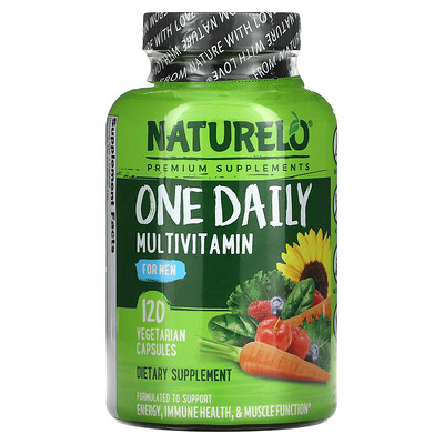 

NATURELO One Daily Multivitamin for Men 120 Vegetarian Capsules