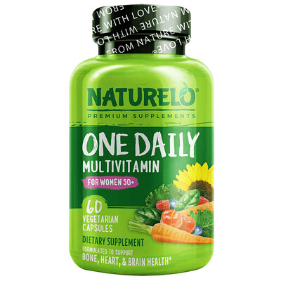 

NATURELO мультивитамины ежедневного применения для женщин старше 50 лет, 60 вегетарианских капсул