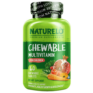 NATURELO, Chewable Multivitamin for Children, 60 Chewable Tablets