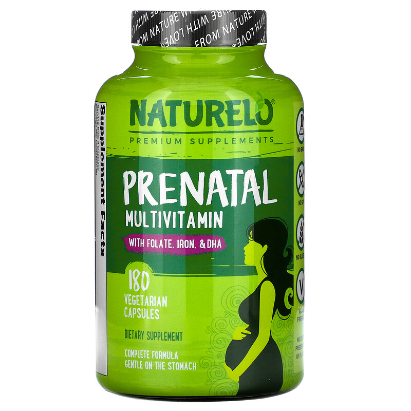 NATURELO, Prenatal Multivitamin, 180 Vegetarian Capsules iHerb