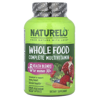 Product Image for NATURELO, Whole Food Complete Multivitamin, For Women 50+, 120 Vegetarian Capsules