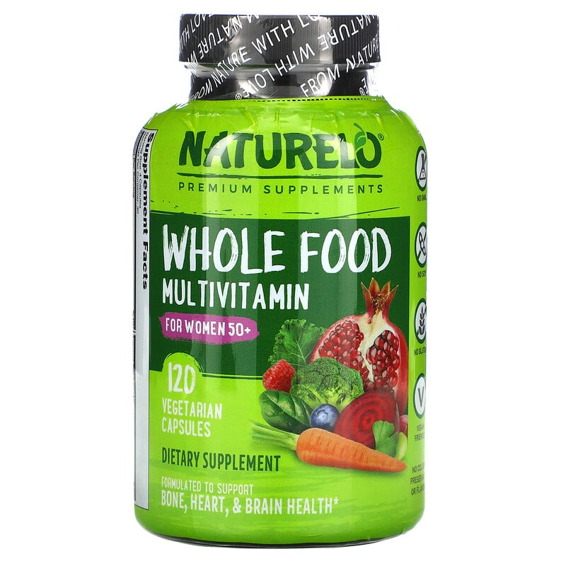 NATURELO, Whole Food Multivitamin for Women 50+, 120 Vegetarian
