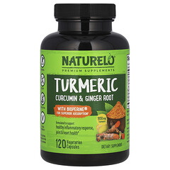 Куркума й корінь імбиру з Bioperine®, 120 вегетаріанських капсул
