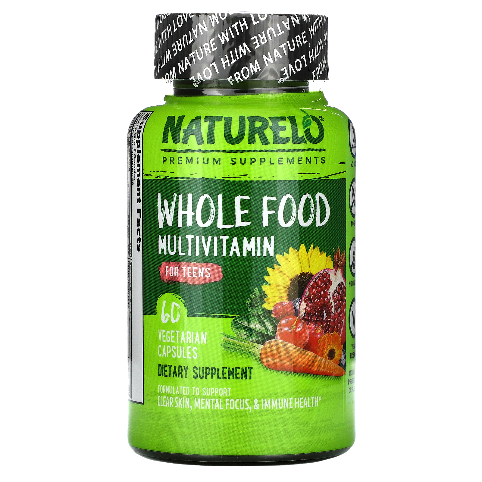 NATURELO, Whole Food Multivitamin for Teens, 60 Vegetarian Capsules iHerb