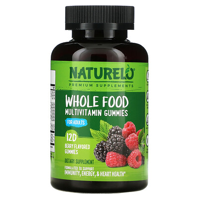 

NATURELO Whole Food Multivitamin Gummies For Adults Berry 120 Gummies