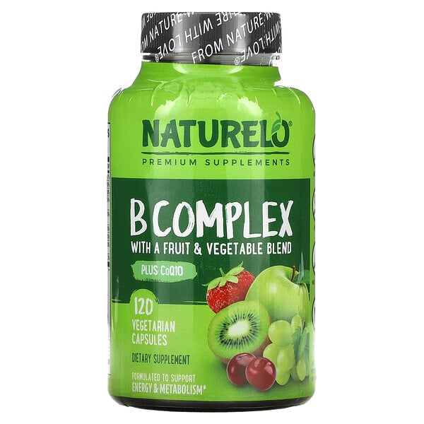 B 複合物，含果蔬混合物，含輔酶 Q10，120 粒素食膠囊