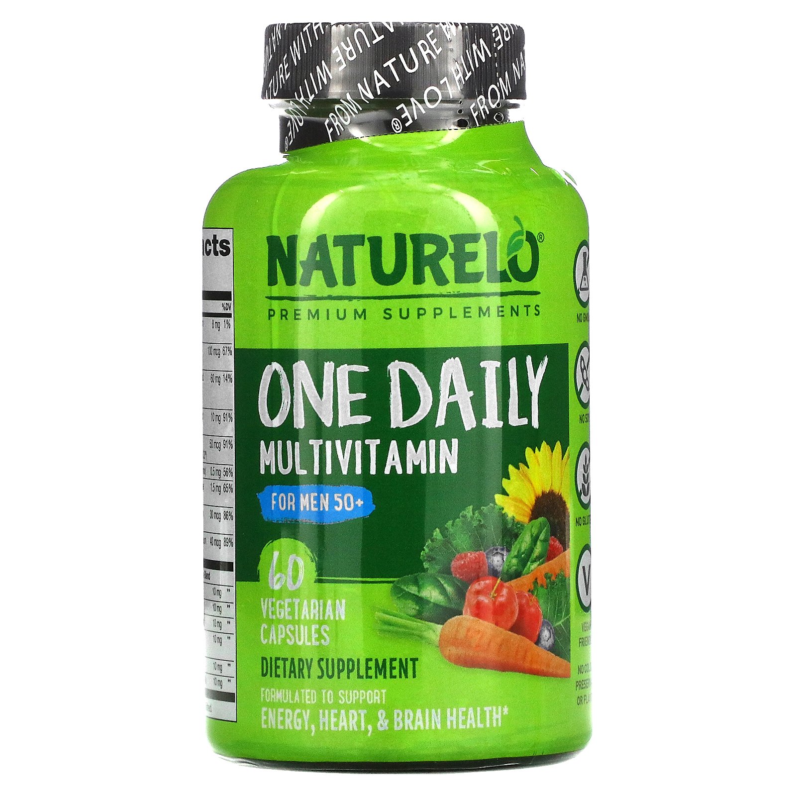 Naturelo One Daily Multivitamin For Men 50 60 Vegetarian Capsules Iherb