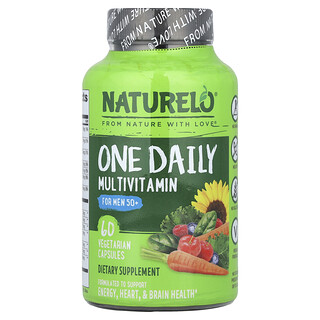 NATURELO, Eén dagelijkse multivitamine voor mannen van 50+, 60 vegetarische capsules
