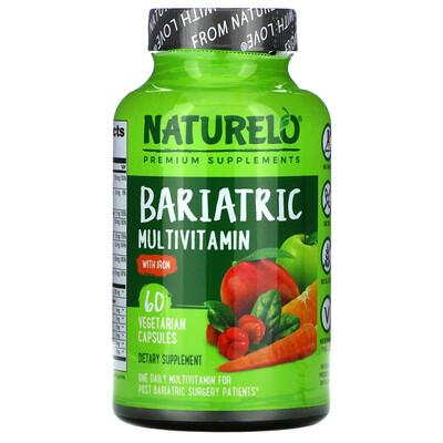 NATURELO Bariatric Multivitamin, 60 Vegetable Capsules