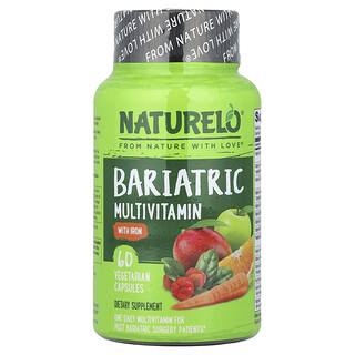 NATURELO, Bariatrisches Multivitamin mit Eisen, 60 vegetarische Kapseln