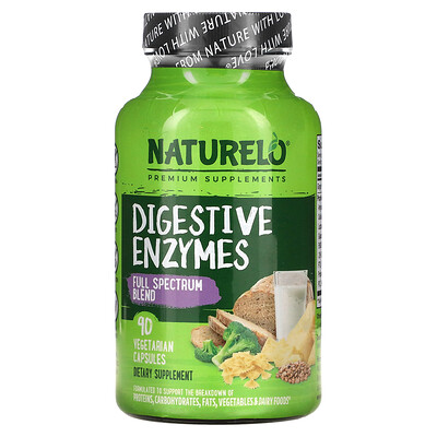 

NATURELO Digestive Enzymes Full Spectrum Blend 90 Vegetarian Capsules