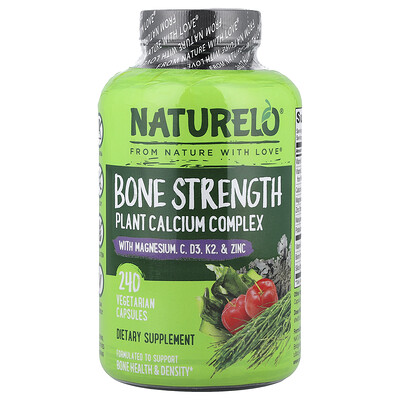 Product Image for NATURELO, Bone Strength, Plant Calcium Complex, 240 Vegetarian Capsules